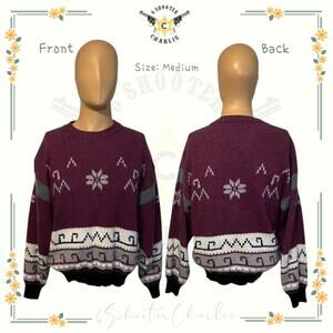 Vintage Tamaron Men's Grandpacore Pullover Crewneck Sweater Size Medium Multi